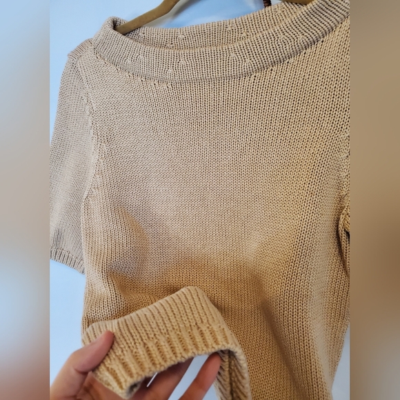 Talbots Womans Tan Ribbed Sweater - Picture 5 of 10